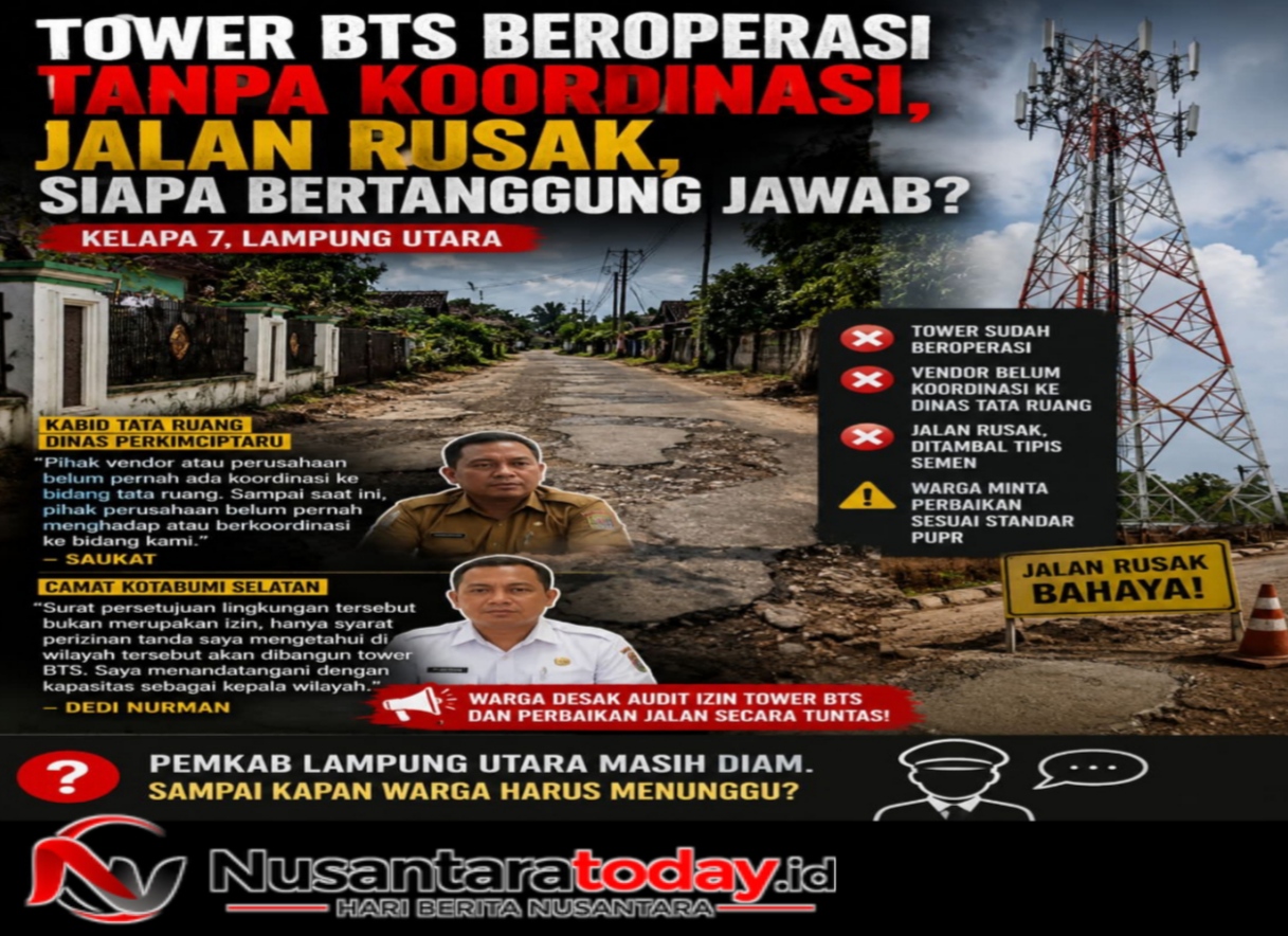 Tower BTS Beroperasi, Jalan Warga Hancur: Perkimciptaru Lampung Utara Mengaku Dilewati Vendor 6 IMG 20260609 194048