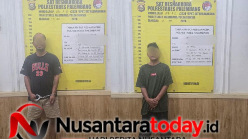 Manfaatkan Sudut Tersembunyi Untuk Edarkan Sabu, Dua Pria di Palembang Diringkus Polisi