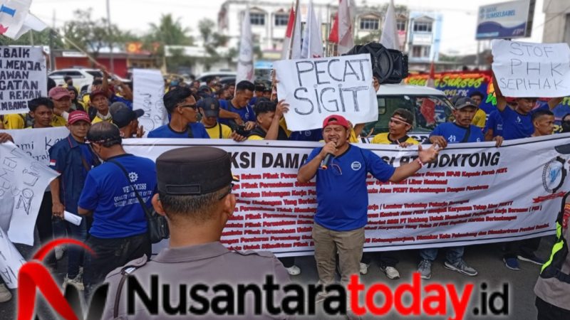 Gagal Capai Sepakat, Buruh PT Hoktong Palembang Gelar Aksi Damai di Kantor DPRD