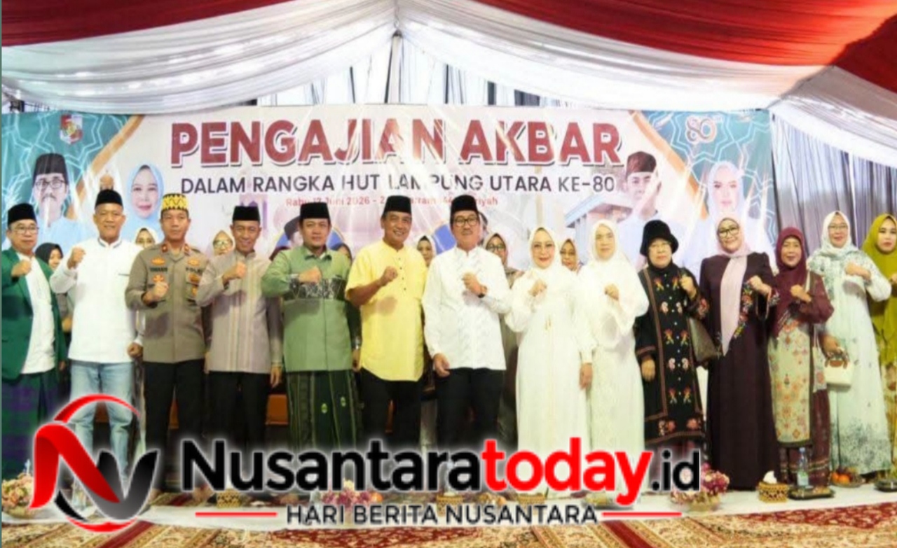 Menginjak Usia 80 Tahun, Lampung Utara Perkuat Fondasi Moral dan Spiritual Melalui Pengajian Akbar 6 IMG 20260618 111150
