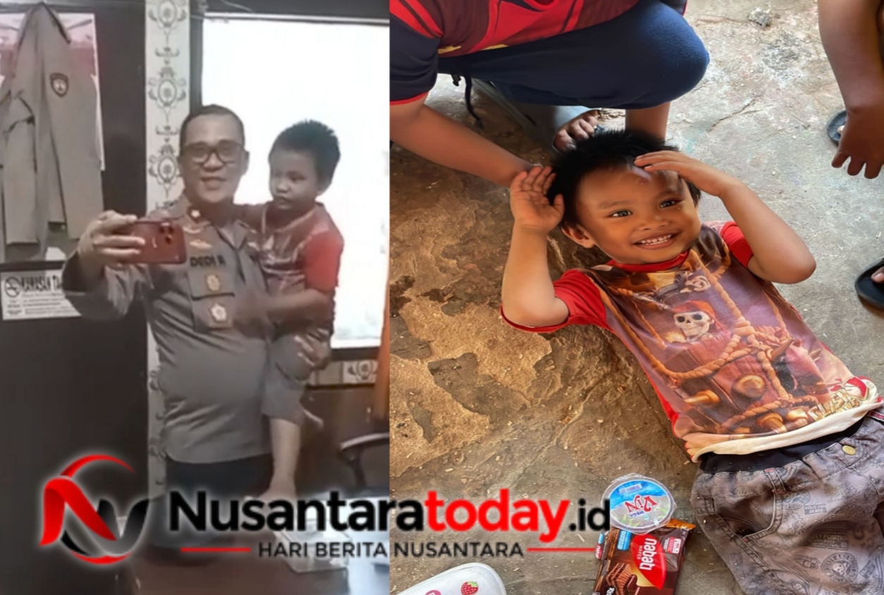 Sentuhan Hangat Kompol Dedi Rahmad, Spontan Gendong Bocah Tersesat ke Mapolsek SU II 6 IMG 20260624 130202