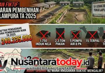 Fantastis! Anggaran Benih Ikan Rp240 Juta di Lampung Utara Diduga Hilang Tanpa Jejak