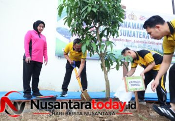 Padukan Olahraga dan Ekologi, Polda Sumsel Tanam 10.000 Pohon di Hari Bhayangkara