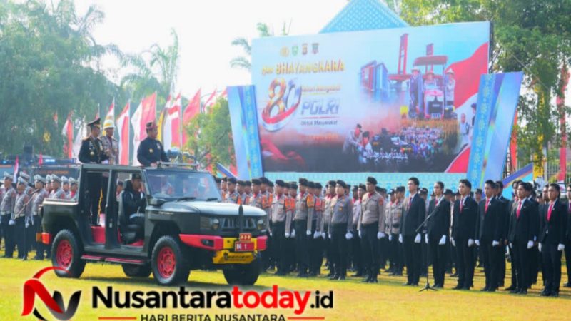 Pimpin Upacara Hari Bhayangkara ke-80, Kapolda Tegaskan Komitmen Polri Kawal Pembangunan Nasional