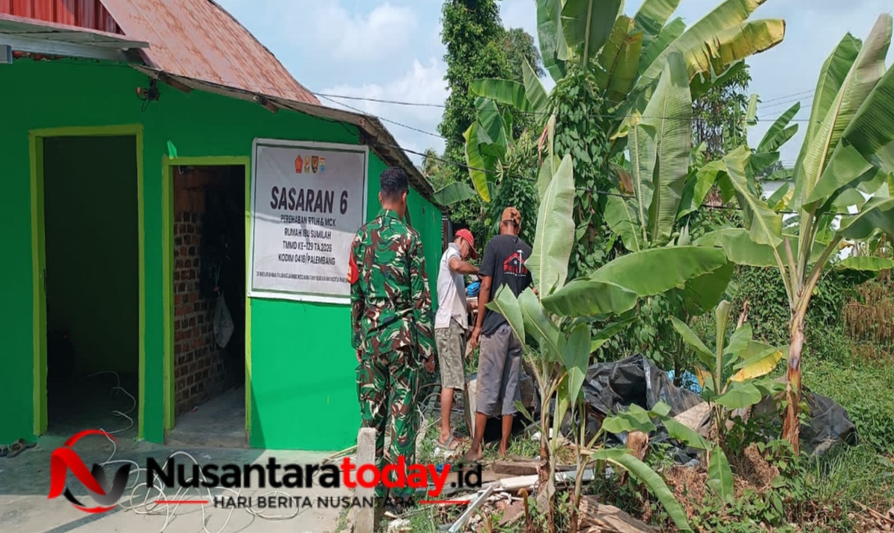 Satgas TMMD Ke- 129 Kodim 0418/Palembang Kebut Finishing Rehab RTLH Milik Ibu Sumilah 6 IMG 20260729 164507