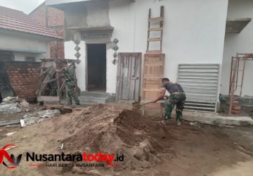 Satgas TMMD Ke-129 Kodim 0418/Palembang Terus Kebut Finishing Pembangunan Mushola Baitul Makfurin