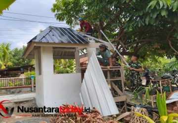 Ke-16 TMMD Ke-129, Satgas Kodim 0418/Palembang Rampungkan Finishing Pos Kamling di Kelurahan Talang Jambi
