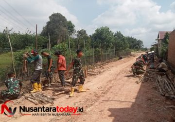 Hari Ke-16 TMMD Ke-129, Satgas Kodim 0418/Palembang Lanjutkan Pembangunan Jalan 750 Meter di Talang Jambe