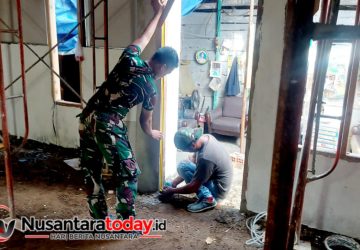 Hari Ke-16 TMMD Ke-129 Pemasangan Plafon RTLH Milik Ibu Sriyanti Tuntas