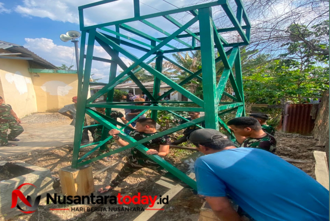 Pemasangan Tower dan Tandon Air Percepat Penyelesaian Sasaran Sumur Bor TMMD ke-129 Kodim 0418/Palembang 6 IMG 20260731 155006