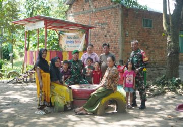 Warga dan Babinsa Senang Sambut Gembira Rampungnya Sumur Bor TMMD Ke-129 Kodim 0418/Palembang