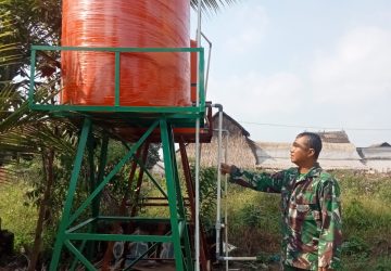 Satgas TMMD Ke-129 Laksanakan Pengecekan Tower Tandon Air Sumur Bor Mushola Hidayatullah