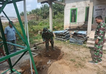 Satgas TMMD ke-129 Kodim 0418/Palembang Kejar Penuntasan Pembuatan Sumur Bor di Mushola Hidayatullah