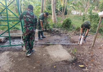 Satgas TMMD ke-129 Periksa Fasilitas Air Bersih di Kampung Kreatif Pelangi