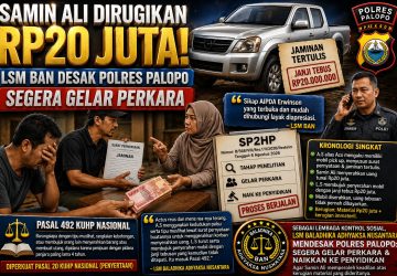 LSM BAN Desak Polres Palopo Usut Tuntas Kasus Dugaan Penipuan Pasutri Senilai Rp20 Juta 8 LSM BAN Desak Polres Palopo Usut Tuntas Kasus Dugaan Penipuan Pasutri Senilai Rp20 Juta