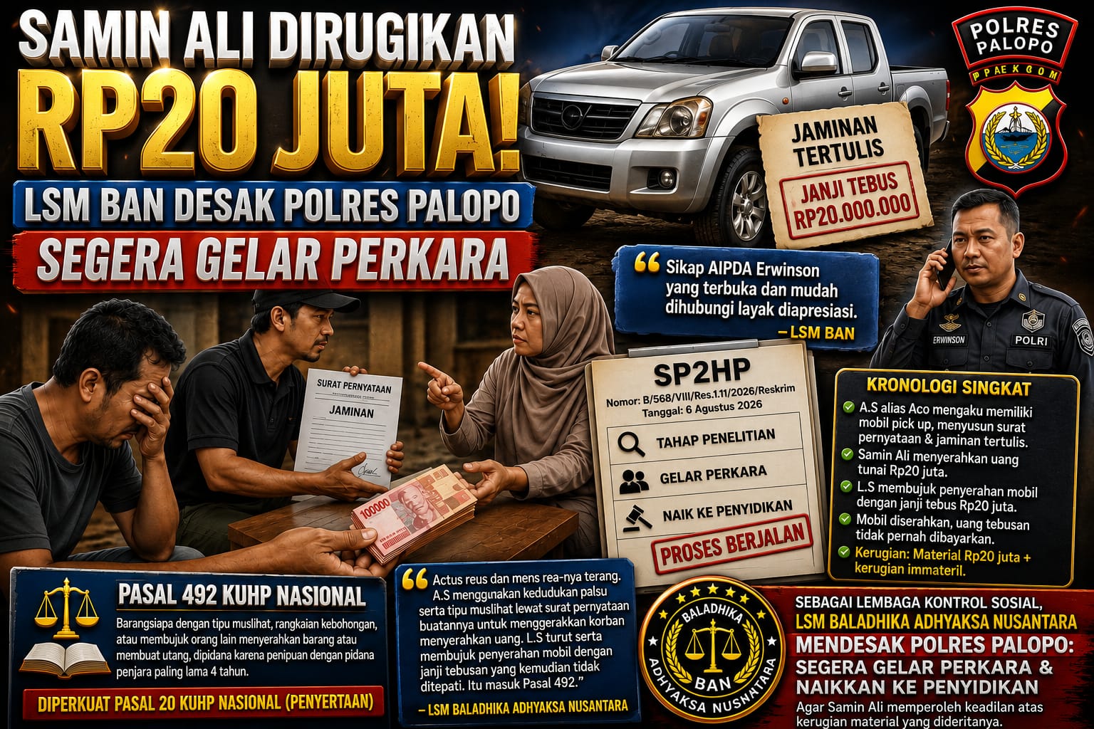 LSM BAN Desak Polres Palopo Usut Tuntas Kasus Dugaan Penipuan Pasutri Senilai Rp20 Juta 6 IMG 20260810 WA03331