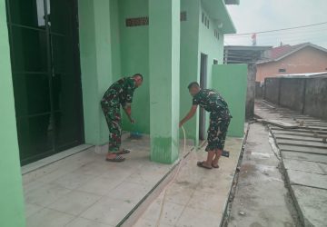 H-1 Penutupan TMMD ke-129, Mushola Baitul Maghfurin Terus Dipoles