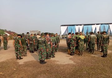 Jelang Penutupan TMMD ke-129, Satgas Kodim 0418/Palembang Gelar Apel Pagi dan Persiapan Lapangan
