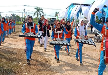 Menjelang Penutupan TMMD ke-129, Drum Band Binaan Kodim 0418 Palembang Intensif Berlatih