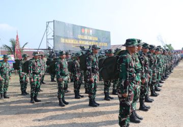 Satpol PP dan DLLAJ Ikut Sukseskan Upacara Penutupan TMMD ke-129 Kodim 0418 Palembang Di Lapangan Sepak Bola Kelurahan Talang Jambe