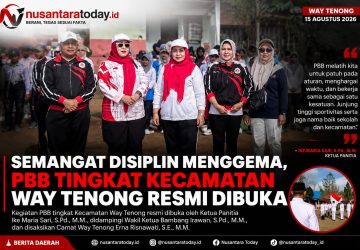 Semangat Disiplin Menggema, PBB Tingkat Kecamatan Way Tenong Resmi Dibuka