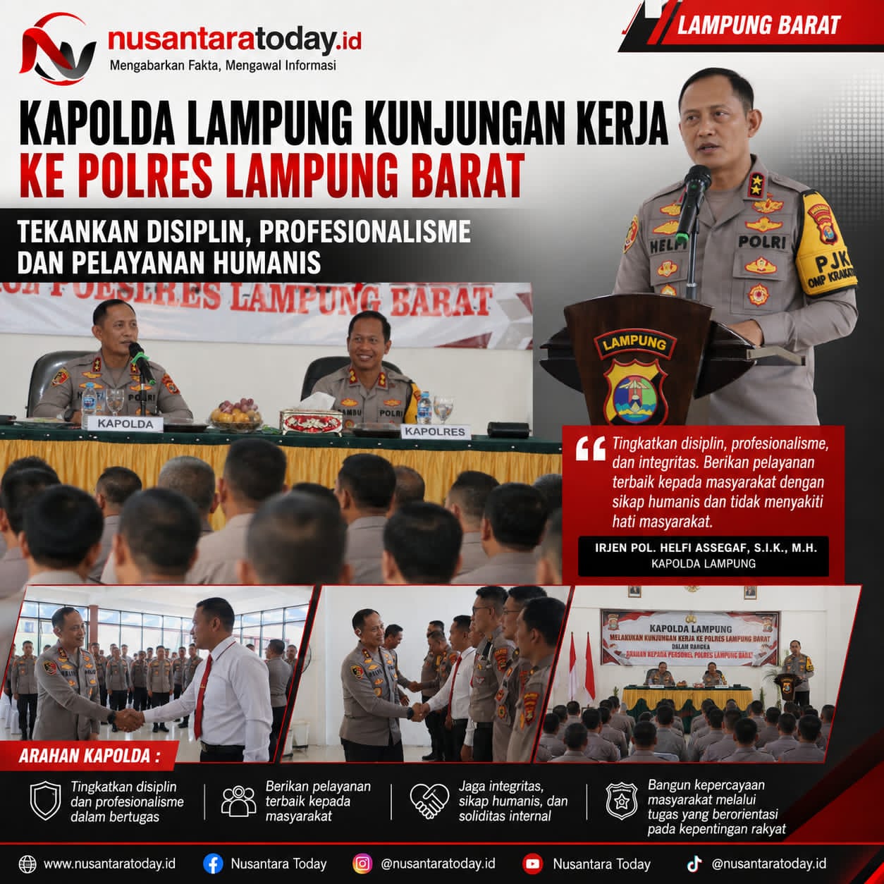 Sambangi Lampung Barat, Kapolda Lampung Tekan Personel Hadirkan Wajah Polri yang Humanis 6 IMG 20260818 WA0346