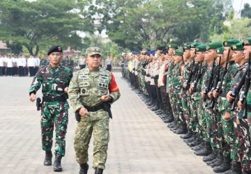 Danrem 044/Gapo Pimpin Langsung Gelar Pasukan Pengamanan Kunker Presiden RI