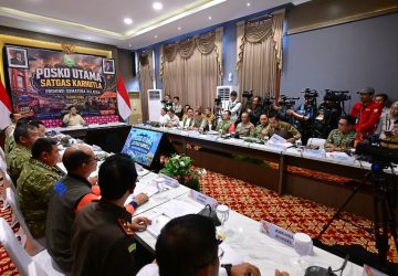 Presiden Pimpin Ratas Karhutla di Palembang, Kapolda Sumsel Hadir Bersama Forkopimda