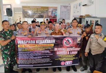 Polsek Seberang Ulu II Palembang Gelar Sosialisasi Mitigasi Karhutla dan Larangan Membakar Sampah di Kelurahan 12 Ulu