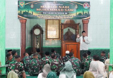 Peringatan Maulid Nabi Muhammad SAW Jadi Momentum Perkuat Iman dan Pengabdian Prajurit Korem 044/Gapo
