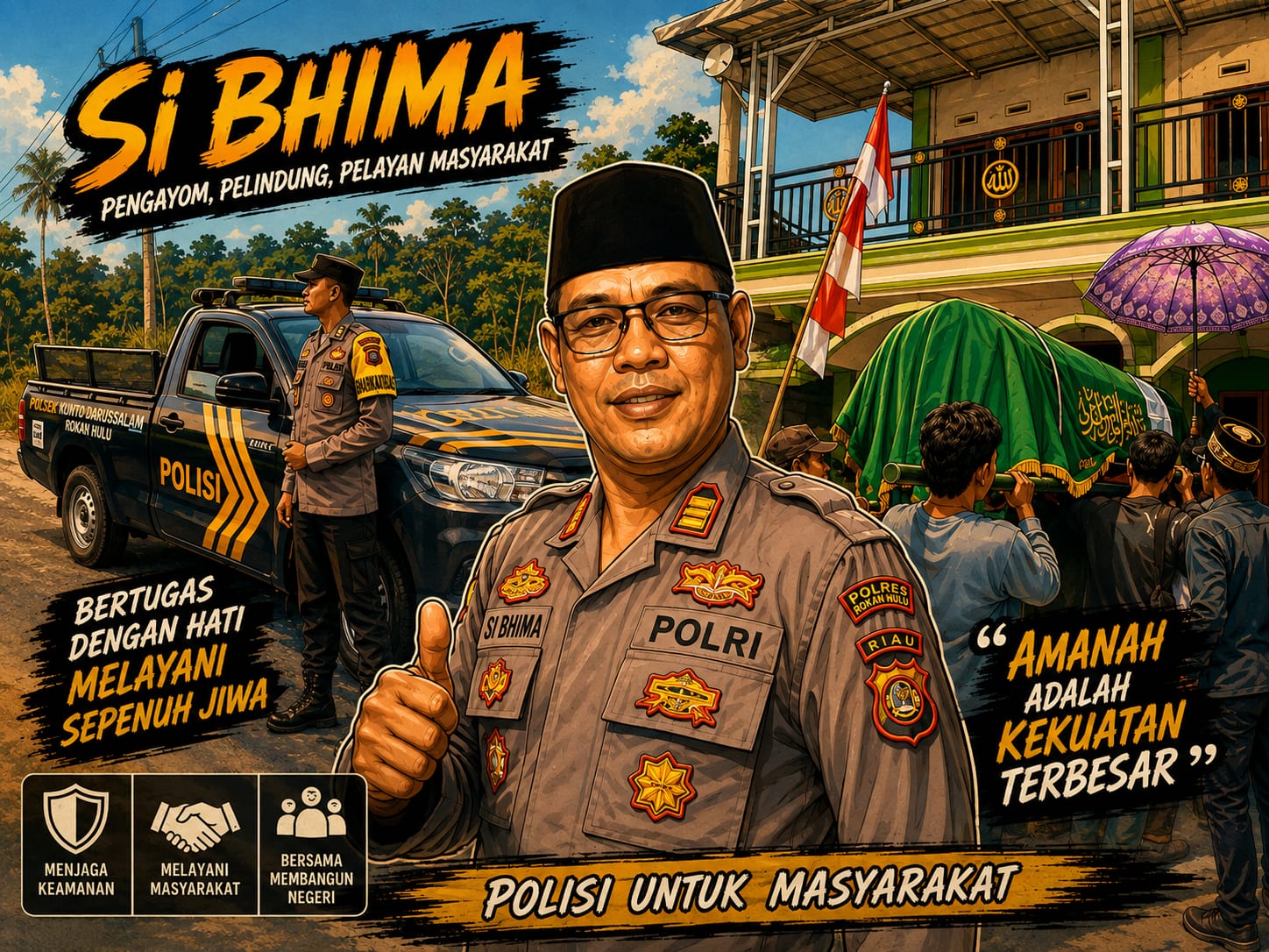Program Si Bhima Polres Empat Lawang, Polisi Dampingi Prosesi Pengantaran Jenazah Warga 6 IMG 20260828 WA0382