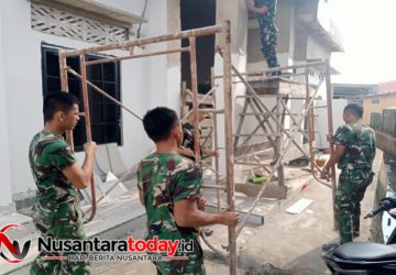 Hari Ke-18 TMMD Ke-129, Satgas Kodim 0418/Palembang Terus Rampungkan Pembangunan Mushola Baitul Makmurin