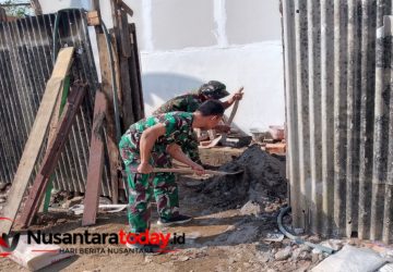 Hari Ke-18 TMMD Ke-129, Satgas Kodim 0418/Palembang Percepat Penyelesaian RTLH Milik Ibu Sriyanti