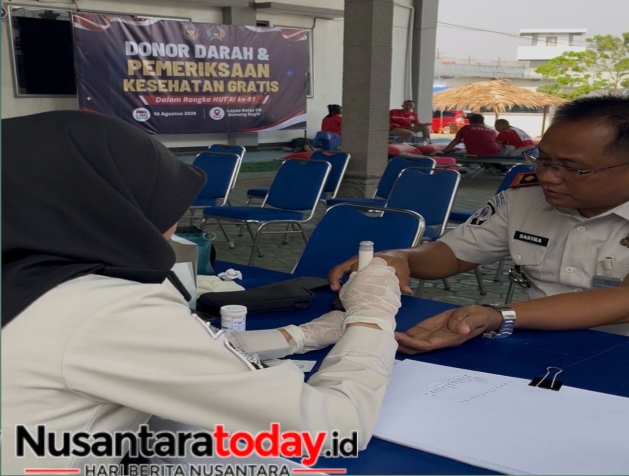 Jelang HUT RI ke-81, Lapas Gunung Sugih Gelar Donor Darah dan Cek Kesehatan Gratis 6 IMG 20260810 114851