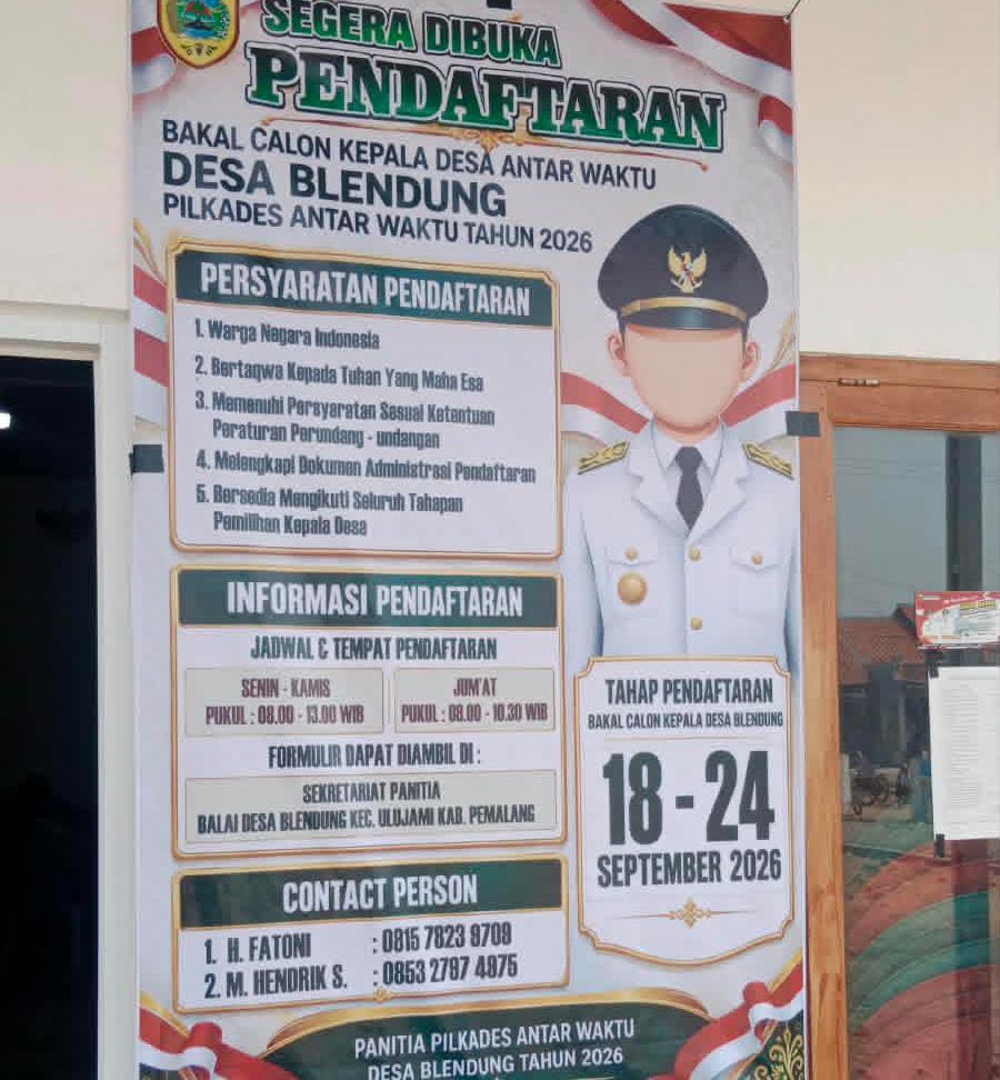 Resmi Dibuka! Perebutan Kursi Kades PAW Desa Blendung Dimulai, Pendaftaran 18–24 September 6 IMG 20260918 WA0023