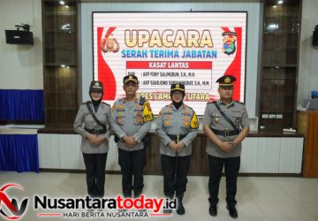 Sertijab Kasat Lantas, Kapolres Lampura Tekankan Pelayanan Humanis