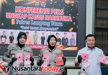 Polres Lampung Utara Ungkap 8 Kasus Narkoba, Sita 107,68 Gram Sabu dan 19 Ekstasi