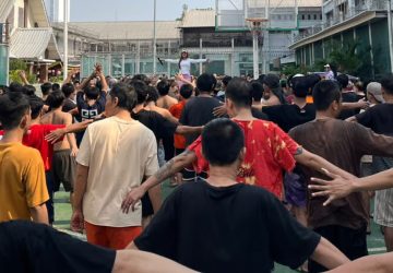 Jaga Kebugaran dan Kesehatan, Ratusan Warga Binaan Rutan kelas 1 Jakpus Gelar Senam Bersama