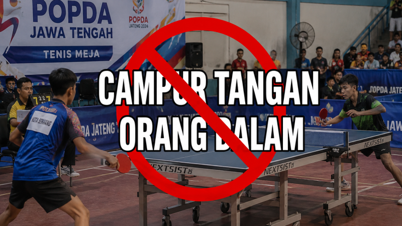 Dugaan Campur Tangan Orang Dalam Warnai Pemberangkatan Atlet Tenis Meja Popda Jateng Dindikpora Pemalang Beri Bantahan
