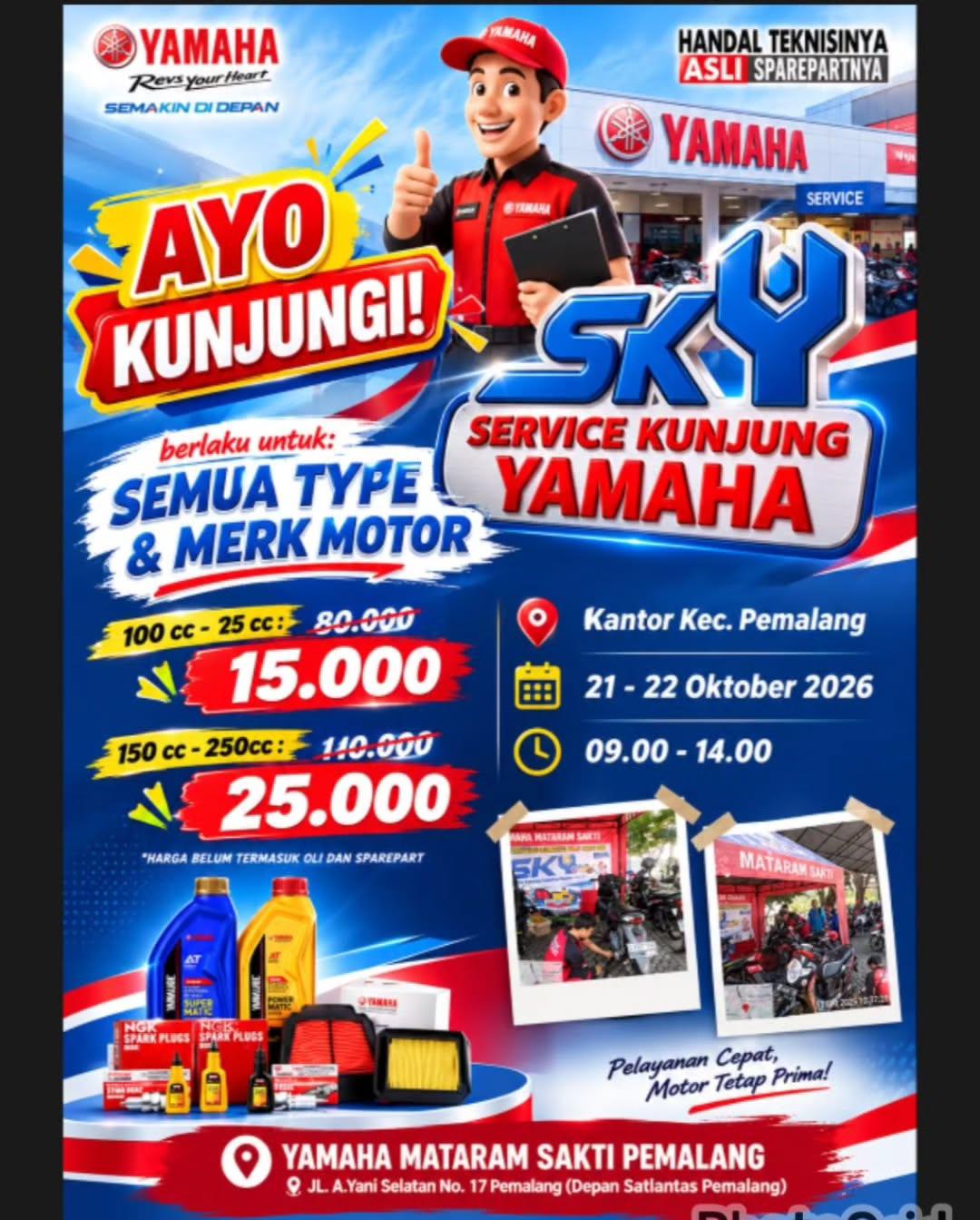 Pemcam Pemalang Hadirkan Servis Motor Murah, Yamaha SKY Layani Warga Selama Dua Hari 6 IMG 20261021 WA0044
