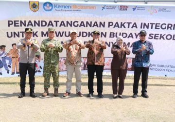 Komitmen Wujudkan Sekolah Aman, Ribuan Kepala Satuan Pendidikan Teken Pakta Integritas, Begini Pesan Kapolres Pemalang 