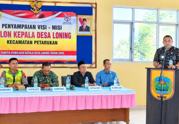 Jaga Pilkades Tetap Kondusif, Camat Petarukan Kawal Pengundian Nomor Urut dan Penyampaian Visi-Misi di Loning