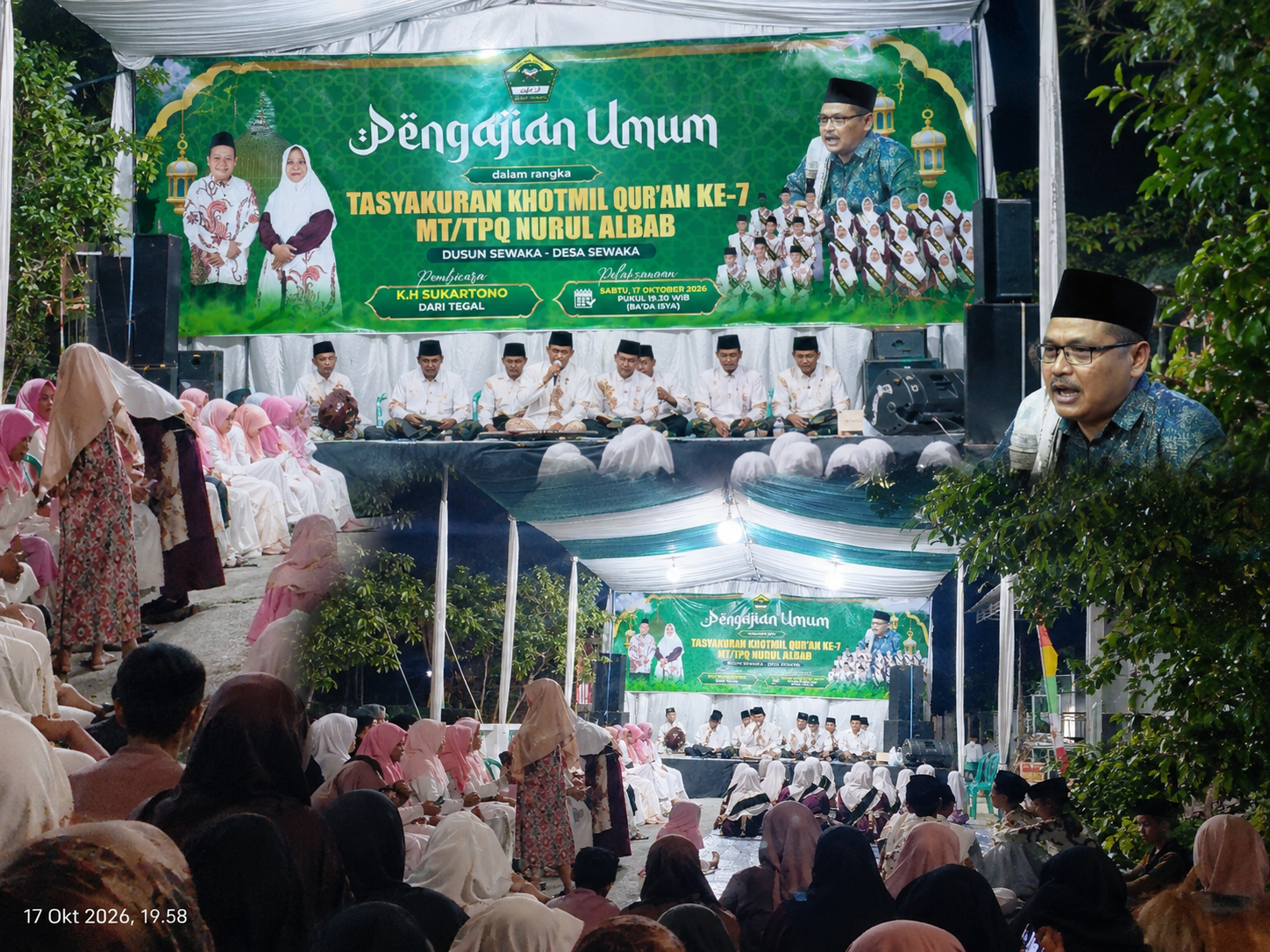 KH Sukartono Isi Tausiyah Tasyakuran Khotmil Qur'an Ke-7 di TPQ Nurul Albab Sewaka 6 file 00000000c9108211b09076e68dd9aafa